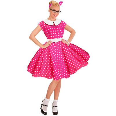 Zestaw sukienek Widmann 50s Rock'n'Roll Hot Pink - Styl retro lat 50 Zestaw sukienek Widmann 50s Rock'n'Roll Hot Pink - Styl retro lat 50