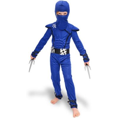 Party Deco Strój Wojownik Ninja Niebieski 116-128 Party Deco Strój Wojownik Ninja Niebieski 116-128