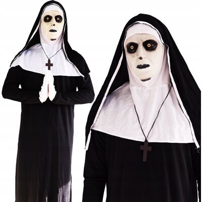 Inny producent STRÓJ ZAKONNICA PRZEBRANIE THE NUN MASKA + HABIT KOSTIUM HALLOWEEN r. S Inny producent STRÓJ ZAKONNICA PRZEBRANIE THE NUN MASKA + HABIT KOSTIUM HALLOWEEN r. S