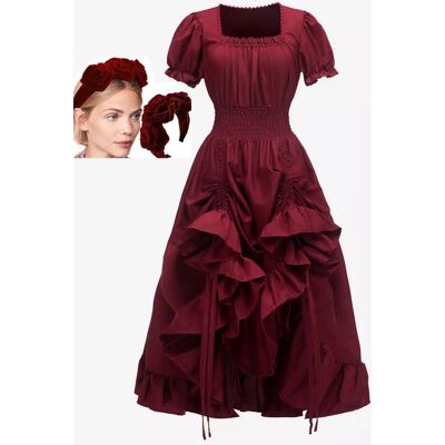 ALTERA Sukienka Carmen Średniowieczna Renesansowa +opaska Karnawał Flamenco Bal Rs ALTERA Sukienka Carmen Średniowieczna Renesansowa +opaska Karnawał Flamenco Bal Rs