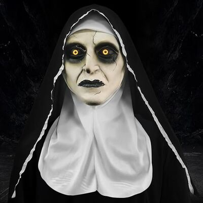 NIKCORP Tetsmg Straszna Maska Zakonnicy Na Halloween Lateksowa Cosplay NIKCORP Tetsmg Straszna Maska Zakonnicy Na Halloween Lateksowa Cosplay