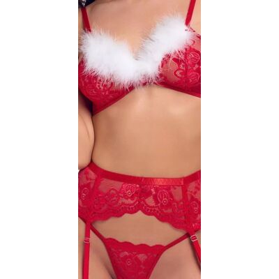 Obsessive X-Mas Bra Set S/M komplet Święta Świąteczna Bielizna Seksowna Obsessive X-Mas Bra Set S/M komplet Święta Świąteczna Bielizna Seksowna