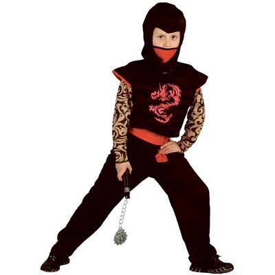 GODAN Zestaw dla dzieci Ninja-Czerwony Smok (koszula, spodnie, pasek, kaptur, maska), rozm. 120/130 cm GODAN Zestaw dla dzieci Ninja-Czerwony Smok (koszula, spodnie, pasek, kaptur, maska), rozm. 120/130 cm