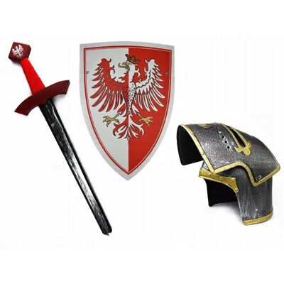 Inny producent Zestaw Miecz 60Cm Hełm Tarcza Duża Strój Rycerza Przebranie Dla Dziecka Inny producent Zestaw Miecz 60Cm Hełm Tarcza Duża Strój Rycerza Przebranie Dla Dziecka