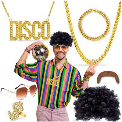 Inny producent Zestaw Przebranie Retro Disco Lata 70 80 90 Na Imprezę Halloween Akcesoria Inny producent Zestaw Przebranie Retro Disco Lata 70 80 90 Na Imprezę Halloween Akcesoria
