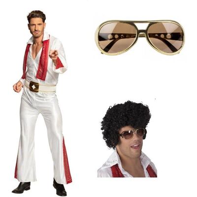 PartyTino Zestaw Strój Elvisa Peruka Okulary L/XL 3el MK138 PartyTino Zestaw Strój Elvisa Peruka Okulary L/XL 3el MK138