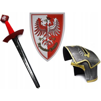 Inny producent Zestawrycerz Miecz Hełm Tarcza Drewniana Rycerza Przebranie Dla Dziecka Inny producent Zestawrycerz Miecz Hełm Tarcza Drewniana Rycerza Przebranie Dla Dziecka