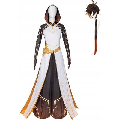 Inny producent Zhongli Genshin Impact XXL - Komplet Cosplay z Peruką i Płaszczem Inny producent Zhongli Genshin Impact XXL - Komplet Cosplay z Peruką i Płaszczem