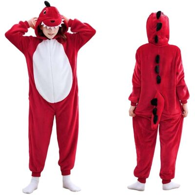 Akuku Kombinezon Dziecięcy Dinozaur Piżama Kigurumi Strój Przebranie Czerwony 130 Akuku Kombinezon Dziecięcy Dinozaur Piżama Kigurumi Strój Przebranie Czerwony 130