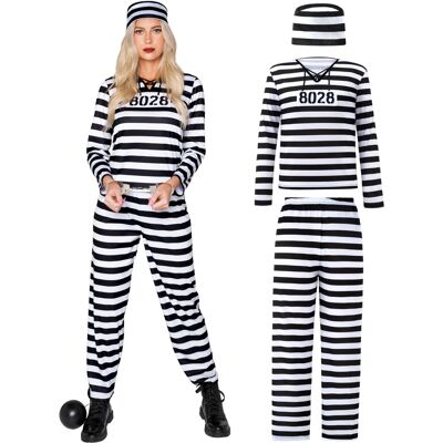 Spooktacular Creations Kostium Więźnia Dla Dorosłych Kobiet Na Halloween, Przebranie Na Imprezę, Imprezę Tematyczną Cosplay (Duży) Spooktacular Creations Kostium Więźnia Dla Dorosłych Kobiet Na Halloween, Przebranie Na Imprezę, Imprezę Tematyczną Cosplay (Duży)
