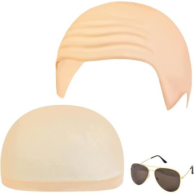 Inny producent Zestaw Czapka Na Łysinę Siatka Okulary Halloween Cosplay Przebranie Inny producent Zestaw Czapka Na Łysinę Siatka Okulary Halloween Cosplay Przebranie