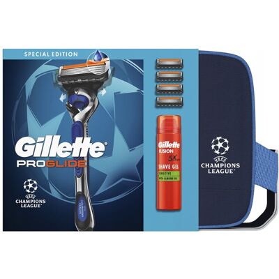 Inny producent Zestaw do golenia Gillette ProGlide 4 ostrza wymienne żel do golenia i kosmetyczka Inny producent Zestaw do golenia Gillette ProGlide 4 ostrza wymienne żel do golenia i kosmetyczka