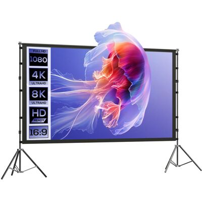 Ekran Projekcyjny Homcom 100' 220 X 127 Cm 16:9 Hd 4k/8k Ze Składanym Statywem, Kąt Widzenia 160 Stopni, Przenośny, Dwustronny Ekran Do Kina Domoweg.. Ekran Projekcyjny Homcom 100' 220 X 127 Cm 16:9 Hd 4k/8k Ze Składanym Statywem, Kąt Widzenia 160 Stopni, Przenośny, Dwustronny Ekran Do Kina Domoweg..