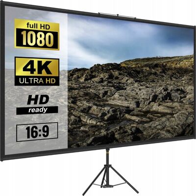bez marki Ekran projekcyjny na statywie do projektora 16:9 4K-HD 60 cali bez marki Ekran projekcyjny na statywie do projektora 16:9 4K-HD 60 cali