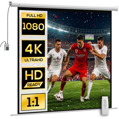Homcom Ekran Projekcyjny 189,5 X 189,5 Cm 92 Cale 1:1 Hd 4k Rollo Do Domu Homcom Ekran Projekcyjny 189,5 X 189,5 Cm 92 Cale 1:1 Hd 4k Rollo Do Domu