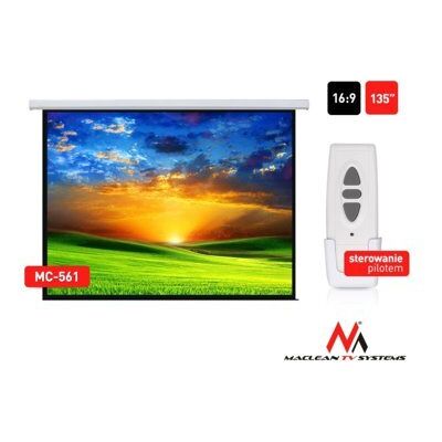 Maclean MC-561 Elektromatyczna ekran projekcyjny - 135" 16:9 Biały Maclean MC-561 Elektromatyczna ekran projekcyjny - 135" 16:9 Biały