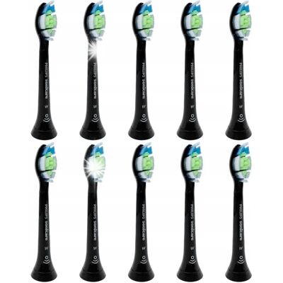 10x ORYGINALNA KOŃCÓWKA SZCZOTECZKI PHILIPS DIAMOND CLEAN BLACK HX6064/11 10x ORYGINALNA KOŃCÓWKA SZCZOTECZKI PHILIPS DIAMOND CLEAN BLACK HX6064/11