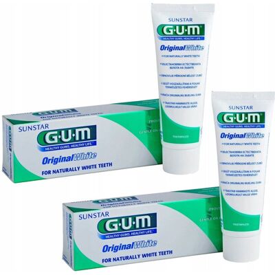 Pasta do zębów G.U.M Original White - 75 ml x 2 - Wybielająca Pasta do zębów G.U.M Original White - 75 ml x 2 - Wybielająca