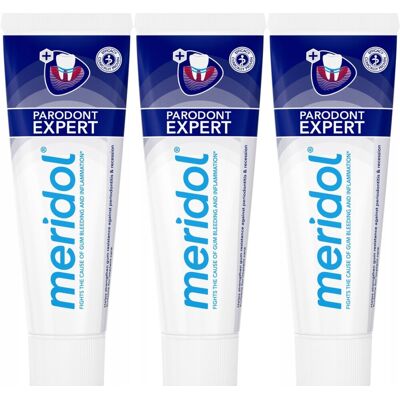 3x Pasta do zębów Meridol Parodont Expert Wrażliwe Dziąsła z fluorem 75 ml 3x Pasta do zębów Meridol Parodont Expert Wrażliwe Dziąsła z fluorem 75 ml
