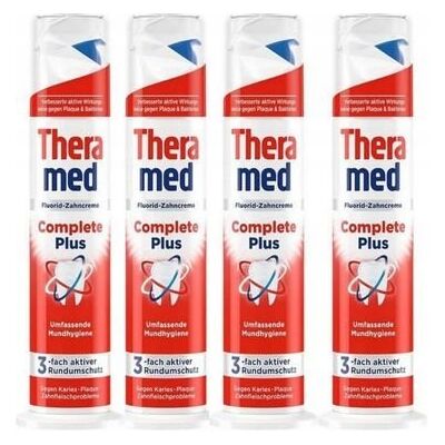 4x Pasta do zębów z fluorem Tuba THERAMED Complete Plus 100ml 4x Pasta do zębów z fluorem Tuba THERAMED Complete Plus 100ml