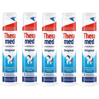 5x Pasta do zębów THERAMED Original 100 ml 5x Pasta do zębów THERAMED Original 100 ml