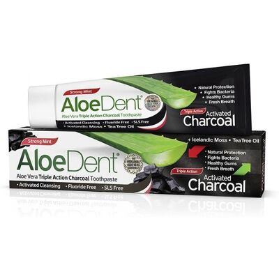 Aloedent Charcoal węgiel pasta wybielająca 100ml Aloedent Charcoal węgiel pasta wybielająca 100ml