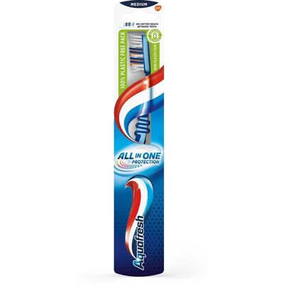 Aquafresh, All In One Protection szczoteczka do zębów Medium Aquafresh, All In One Protection szczoteczka do zębów Medium