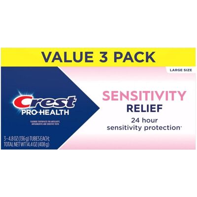Crest Sensitivity Relief Pasta do zębów pielęgnacja Zębów Wrażliwych 3pack Crest Sensitivity Relief Pasta do zębów pielęgnacja Zębów Wrażliwych 3pack