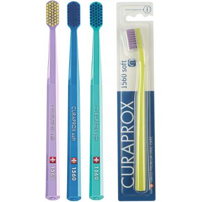 Szczoteczka do zębów CURAPROX CS 1560, 3 szt - soft delikatne włosie dla wrażliwych zębów i dziąseł bez BPA Szczoteczka do zębów CURAPROX CS 1560, 3 szt - soft delikatne włosie dla wrażliwych zębów i dziąseł bez BPA