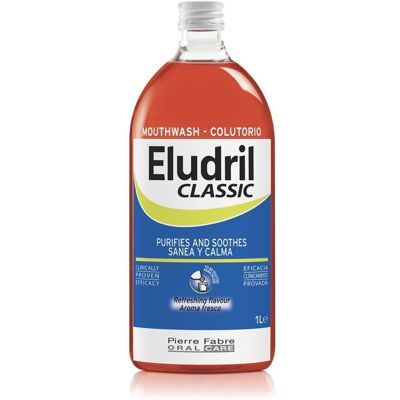 ELUDRIL CLASSIC - Płyn do płukania jamy ustnej z chlorheksydyną 0,10% 1l ELUDRIL CLASSIC - Płyn do płukania jamy ustnej z chlorheksydyną 0,10% 1l