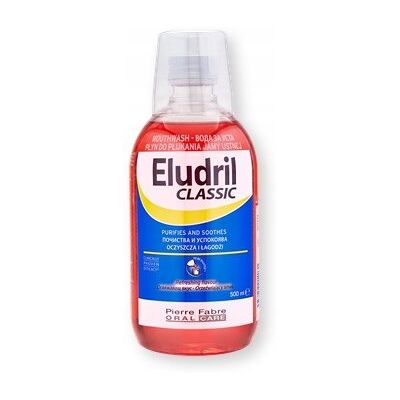 Eludril classic, płyn płukanie jamy ustnej, 500 ml Eludril classic, płyn płukanie jamy ustnej, 500 ml