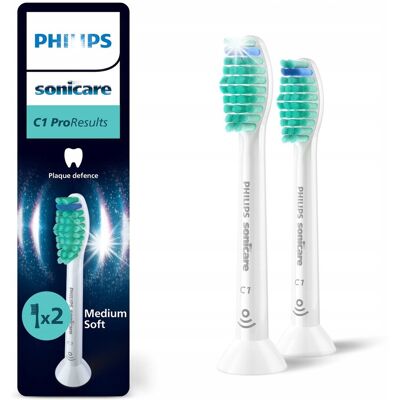 Końcówki do Philips Sonicare C1 Usuwanie płytki bakteryjnej 2 szt HX6012/87 Końcówki do Philips Sonicare C1 Usuwanie płytki bakteryjnej 2 szt HX6012/87