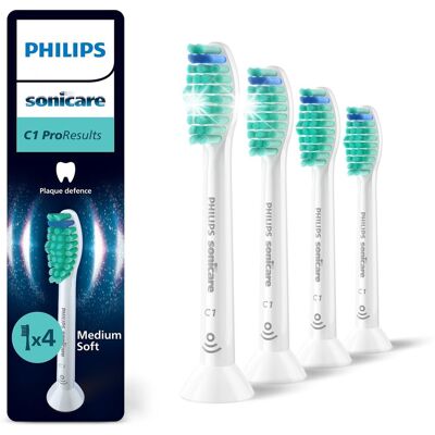 Końcówki do Philips Sonicare C1 Usuwanie płytki bakteryjnej 4 szt HX6014/87 Końcówki do Philips Sonicare C1 Usuwanie płytki bakteryjnej 4 szt HX6014/87