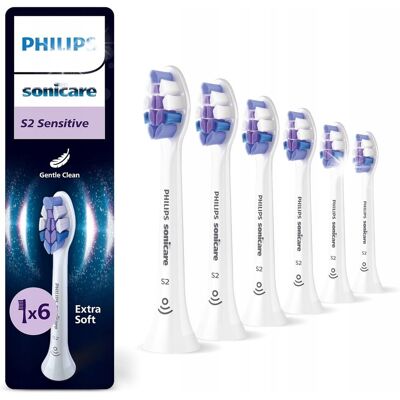 Końcówki do Philips Sonicare S2 Nadwrażliwość zębów 6 szt HX6056/87 Końcówki do Philips Sonicare S2 Nadwrażliwość zębów 6 szt HX6056/87