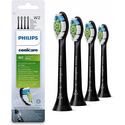 Końcówki do szczoteczki Philips Sonicare W2 Optimal Black HX6064/88 4 szt Końcówki do szczoteczki Philips Sonicare W2 Optimal Black HX6064/88 4 szt