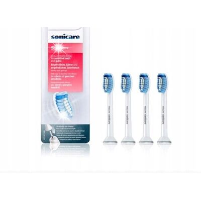 KOŃCÓWKI DO SZCZOTECZKI SONICZNEJ PHILIPS HX6054/10 SENSITIVE 4-PAK KOŃCÓWKI DO SZCZOTECZKI SONICZNEJ PHILIPS HX6054/10 SENSITIVE 4-PAK