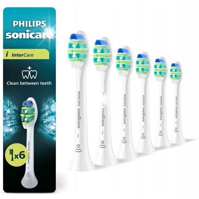 Końcówki Philips Sonicare InterCare 6 szt półtora roczny zapas HX9006/87 Końcówki Philips Sonicare InterCare 6 szt półtora roczny zapas HX9006/87