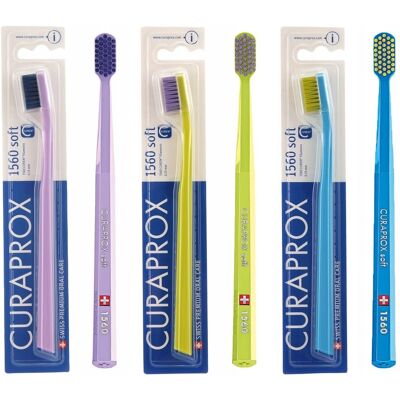 Manualna szczoteczka do zębów CURAPROX CS 1560 Soft Miękka Eco Pack 3 szt Manualna szczoteczka do zębów CURAPROX CS 1560 Soft Miękka Eco Pack 3 szt