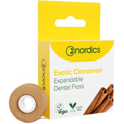 Nordics,Expandable Dental Floss nić dentystyczna Egzotyczny Cynamon 30m Nordics,Expandable Dental Floss nić dentystyczna Egzotyczny Cynamon 30m