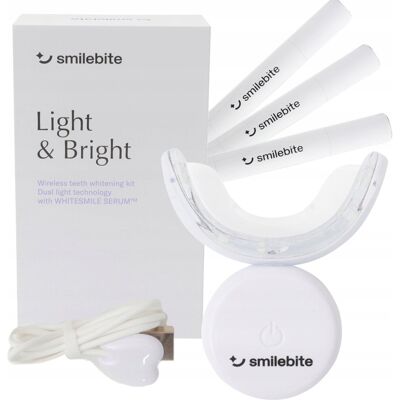 Urządzenie do wybielania zębów Smile bite z żelem i nakładką LED Smilebite Urządzenie do wybielania zębów Smile bite z żelem i nakładką LED Smilebite