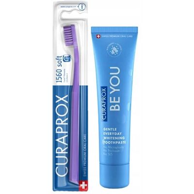 Pasta Curaprox Be You o smaku jeżyny 60 ml + szczoteczka Curaprox 1560 Soft Pasta Curaprox Be You o smaku jeżyny 60 ml + szczoteczka Curaprox 1560 Soft