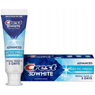Pasta do zębów z fluorem mocno miętowa Arctic Fresh 3D White Crest 93 g Pasta do zębów z fluorem mocno miętowa Arctic Fresh 3D White Crest 93 g