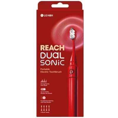 Reach Dual Sonic Electric Toothbrush, Red Reach Dual Sonic Electric Toothbrush, Red