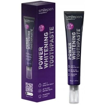 Smilepen, Profesjonalna wybielająca pasta do zębów wzmacniająca szkliwo, 40g Smilepen, Profesjonalna wybielająca pasta do zębów wzmacniająca szkliwo, 40g