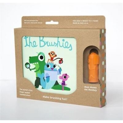The Brushies - Małpka MOMO - pomarańczowy - małpa - szczoteczka do zębów The Brushies - Małpka MOMO - pomarańczowy - małpa - szczoteczka do zębów