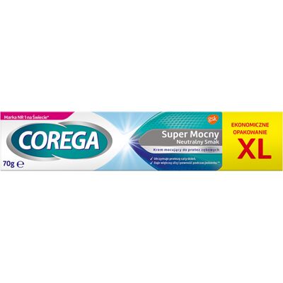 2 X Corega Super Mocny Klej Mocujący Do Protez Zębowych Neutralny 70g / Corega 2 X Corega Super Mocny Klej Mocujący Do Protez Zębowych Neutralny 70g / Corega