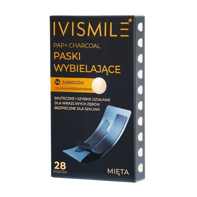 Ivismile Paski Do Wybielania Zębów Czarne Z Sodą I Chlorynem Sodu Miętowe 14 Dni Ivismile Paski Do Wybielania Zębów Czarne Z Sodą I Chlorynem Sodu Miętowe 14 Dni