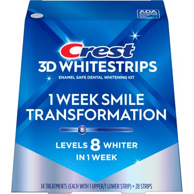 Paski Wybielające Zęby, Crest 3d Whitestrips, Glamorous White, Stężenie 10%, 1 Saszetka (2 Paski) Paski Wybielające Zęby, Crest 3d Whitestrips, Glamorous White, Stężenie 10%, 1 Saszetka (2 Paski)