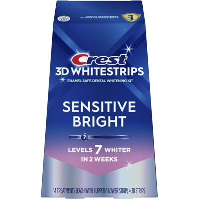Whitestrips 3d Sensitive Bright, Paski Wybielające Do Zębów Crest Whitestrips, Dla Wrażliwych Zębów, 8% Stężenie, 14-Dniowa Kuracja, 28 Pasków Whitestrips 3d Sensitive Bright, Paski Wybielające Do Zębów Crest Whitestrips, Dla Wrażliwych Zębów, 8% Stężenie, 14-Dniowa Kuracja, 28 Pasków