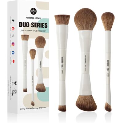 Eigshow Beauty Zestaw 3 pędzli Duo Double Beige Eigshow Beauty Zestaw 3 pędzli Duo Double Beige